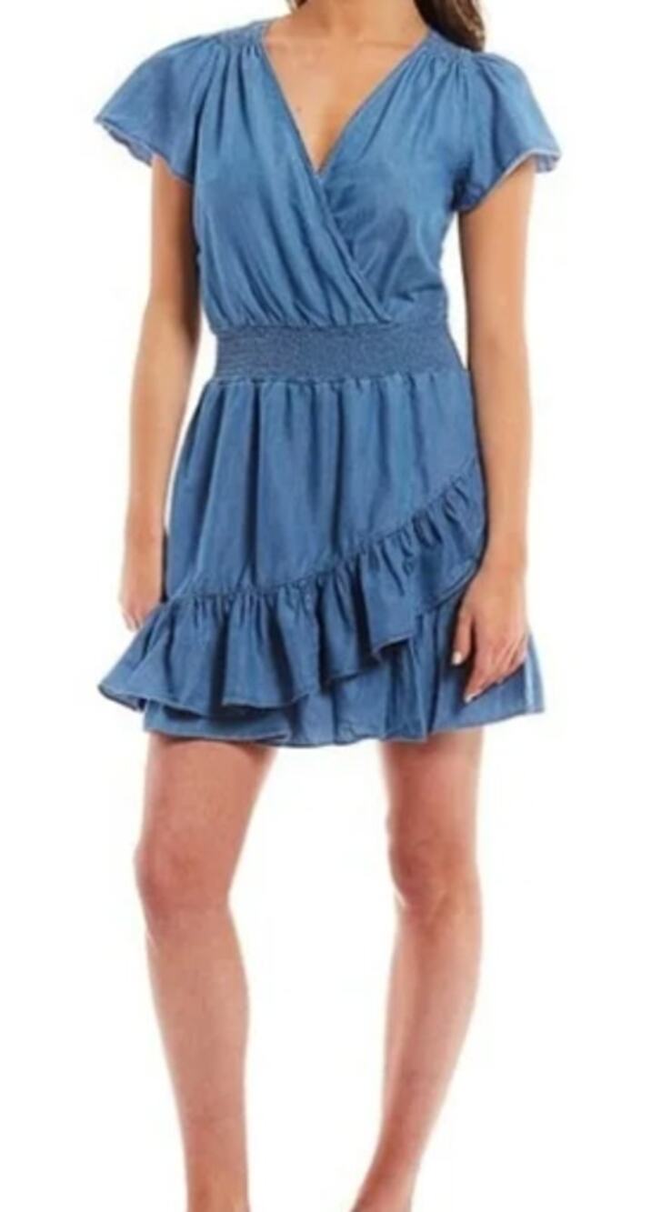 MICHAEL Michael Kors Faux Wrap Tiered Fit and Flare Dress, NWT, 3X